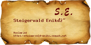 Steigervald Enikő névjegykártya
