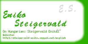 eniko steigervald business card